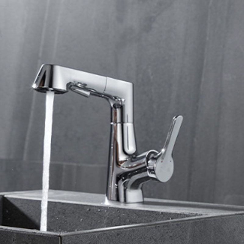 Modern Vessel Sink Faucet Brass Lever Handles Swivel Spout Bathroom Vessel Faucet Clearhalo 'bathroom_sink_faucets' 'Conjuntos de Torneiras de Lavatório e Banheiro' 'home_improvement' 'home_improvement_bathroom_sink_faucets' 'Mobiliário Doméstico' 'Página inicial' 'Renovação e equipamento de casa de banho' 'Torneira para lavatório de banheiro' 1200x1200_ff91f9b5-60b3-4ee3-9e7b-c624adbc46bd