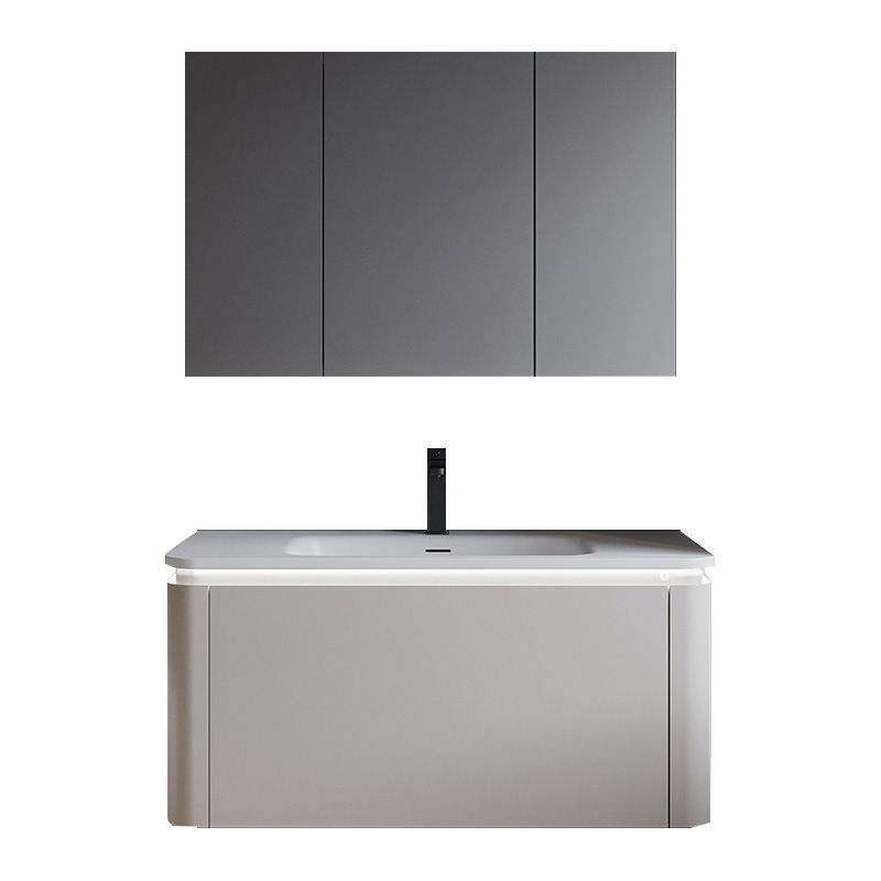 Modern Bathroom Vanity Wall Mount Rectangle Sink with Soft Close Door Clearhalo 'Bathroom Remodel & Bathroom Fixtures' 'Bathroom Vanities' 'bathroom_vanities' 'Home Improvement' 'home_improvement' 'home_improvement_bathroom_vanities' 1200x1200_ffe0b8fe-56d0-4961-948c-a67ff12cf8ff