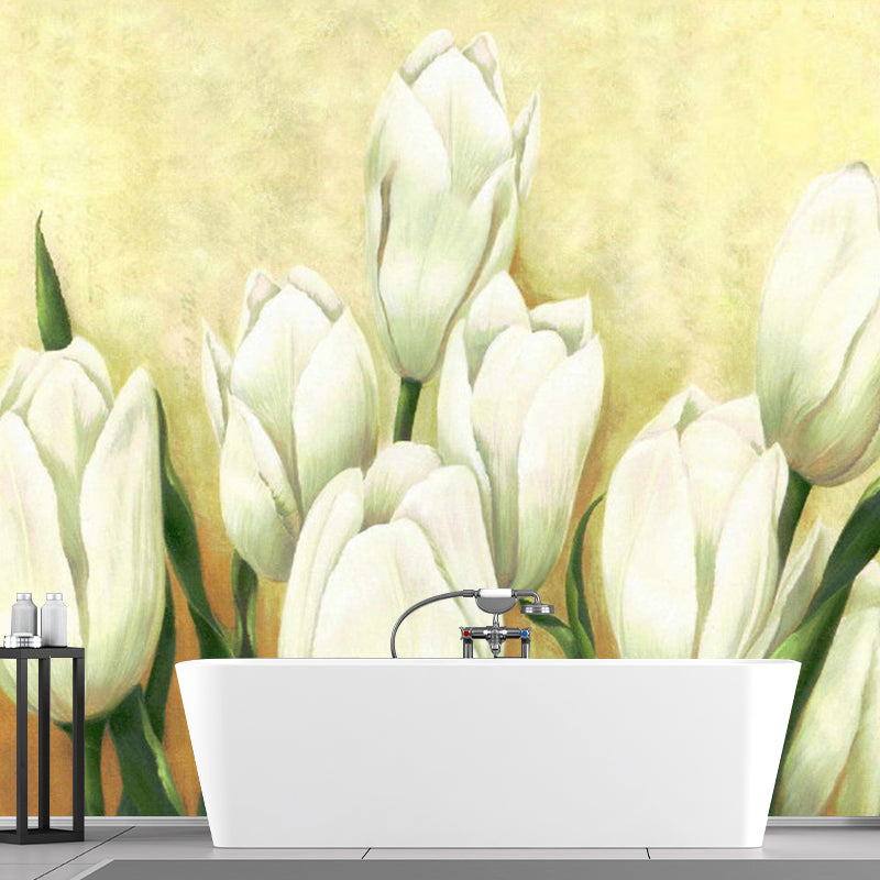 Beautiful Tulip Wall Mural Decal for Living Room Flower Print Wall Art, Custom Printed Clearhalo 'Wall Decor' 'Wall Mural' 1203582