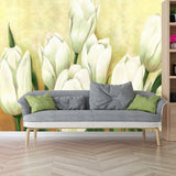 Beautiful Tulip Wall Mural Decal for Living Room Flower Print Wall Art, Custom Printed Clearhalo 'Wall Decor' 'Wall Mural' 1203583