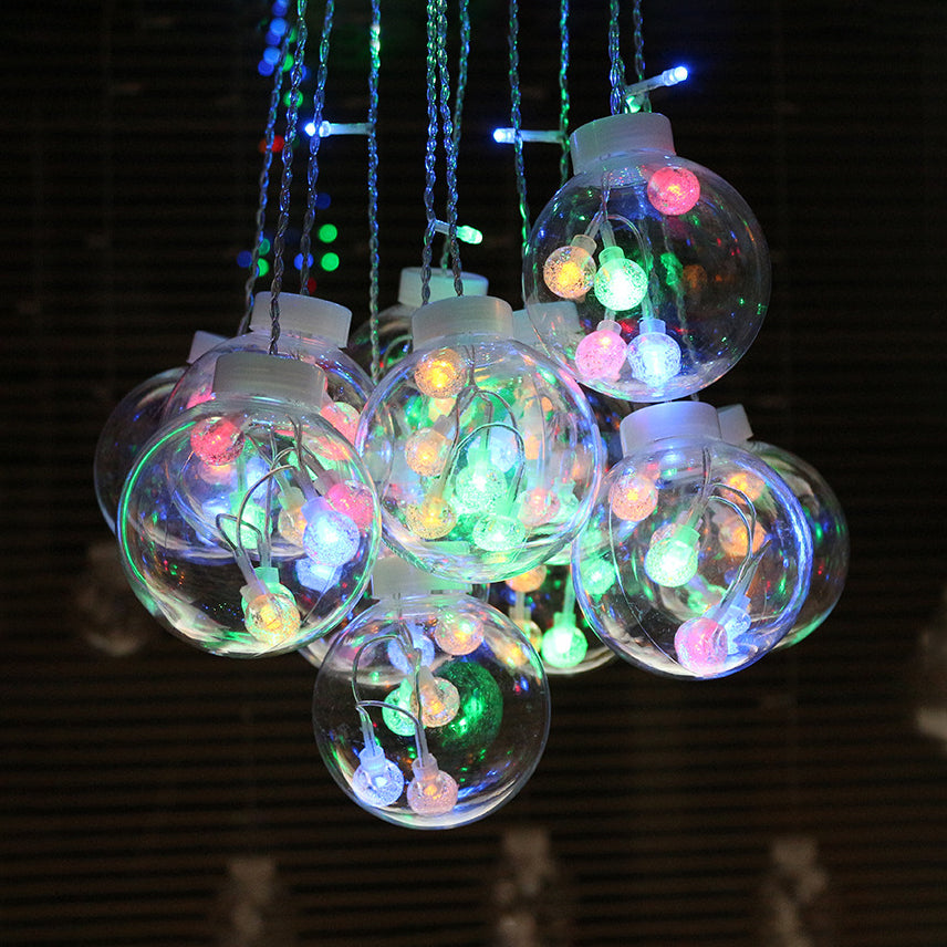 Clear Bubble Shade Hanging Light Modern Plastic String Light for Festival Decoration Clear Clearhalo 'Ceiling Lights' 'Modern Pendants' 'Modern' 'Pendant Lights' 'Pendants' Lighting' 120647