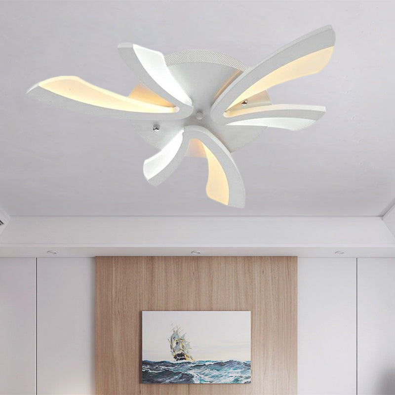 Modern Dandelion Flush Mount Light Acrylic 3/5/9 Lights Living Room Ceiling Light Fixture in Warm/White Light Clearhalo 'Ceiling Lights' 'Close To Ceiling Lights' 'Close to ceiling' 'Semi-flushmount' Lighting' 1207858