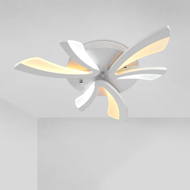 Modern Dandelion Flush Mount Light Acrylic 3/5/9 Lights Living Room Ceiling Light Fixture in Warm/White Light Clearhalo 'Ceiling Lights' 'Close To Ceiling Lights' 'Close to ceiling' 'Semi-flushmount' Lighting' 1207859