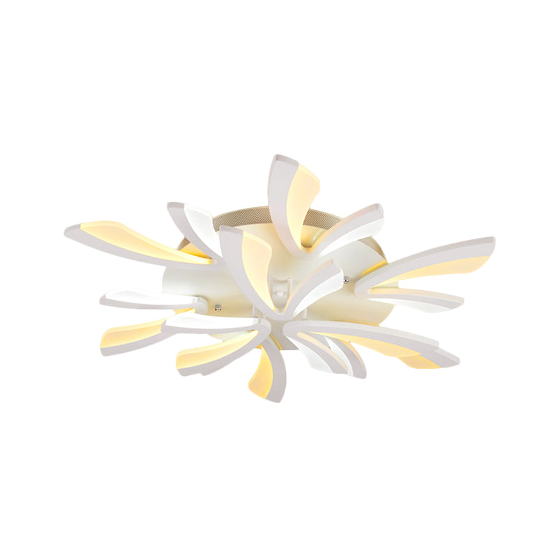 Modern Dandelion Flush Mount Light Acrylic 3/5/9 Lights Living Room Ceiling Light Fixture in Warm/White Light Clearhalo 'Ceiling Lights' 'Close To Ceiling Lights' 'Close to ceiling' 'Semi-flushmount' Lighting' 1207870