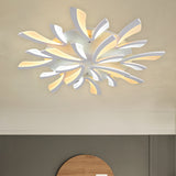 Modern Dandelion Flush Mount Light Acrylic 3/5/9 Lights Living Room Ceiling Light Fixture in Warm/White Light Clearhalo 'Ceiling Lights' 'Close To Ceiling Lights' 'Close to ceiling' 'Semi-flushmount' Lighting' 1207873