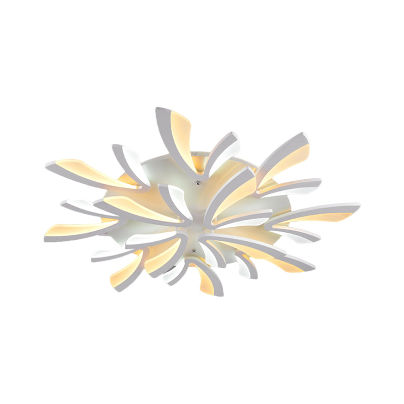 Modern Dandelion Flush Mount Light Acrylic 3/5/9 Lights Living Room Ceiling Light Fixture in Warm/White Light Clearhalo 'Ceiling Lights' 'Close To Ceiling Lights' 'Close to ceiling' 'Semi-flushmount' Lighting' 1207875