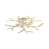 Branch Acrylic Flush Light Contemporary 3/5/9 Heads White Ceiling Mount Light Fixture in Warm/White/Natural Light Clearhalo 'Ceiling Lights' 'Close To Ceiling Lights' 'Close to ceiling' 'Semi-flushmount' Lighting' 1207909