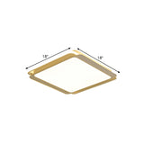 Modern Metal Square Ceiling Flush Mount Light LED 18"/23.5" W White Bedroom Flush Mount Lamp in Warm/White Clearhalo 'Ceiling Lights' 'Close To Ceiling Lights' 'Close to ceiling' 'Flush mount' Lighting' 1208019