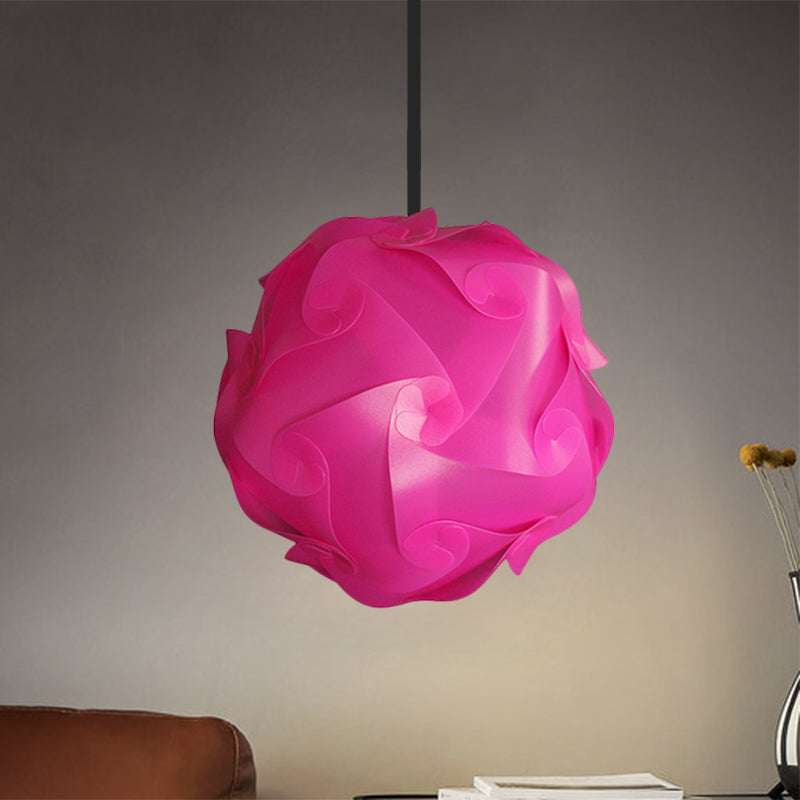 White/Red/Pink Globe Hanging Lamp Contemporary 1-Light Acrylic Ceiling Pendant Light, 8"/9"/10" Dia (pack of 2) Clearhalo 'Ceiling Lights' 'Modern Pendants' 'Modern' 'Pendant Lights' 'Pendants' Lighting' 1208062