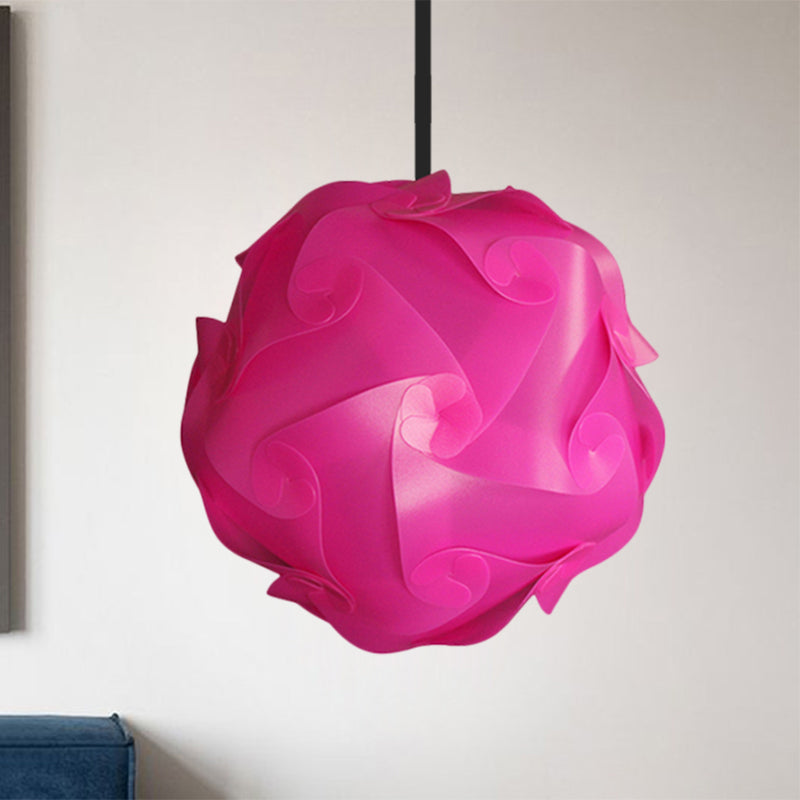 White/Red/Pink Globe Hanging Lamp Contemporary 1-Light Acrylic Ceiling Pendant Light, 8"/9"/10" Dia (pack of 2) Clearhalo 'Ceiling Lights' 'Modern Pendants' 'Modern' 'Pendant Lights' 'Pendants' Lighting' 1208063