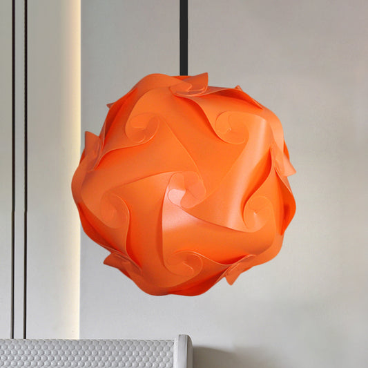 White/Red/Pink Globe Hanging Lamp Contemporary 1-Light Acrylic Ceiling Pendant Light, 8"/9"/10" Dia (pack of 2) Orange Clearhalo 'Ceiling Lights' 'Modern Pendants' 'Modern' 'Pendant Lights' 'Pendants' Lighting' 1208069