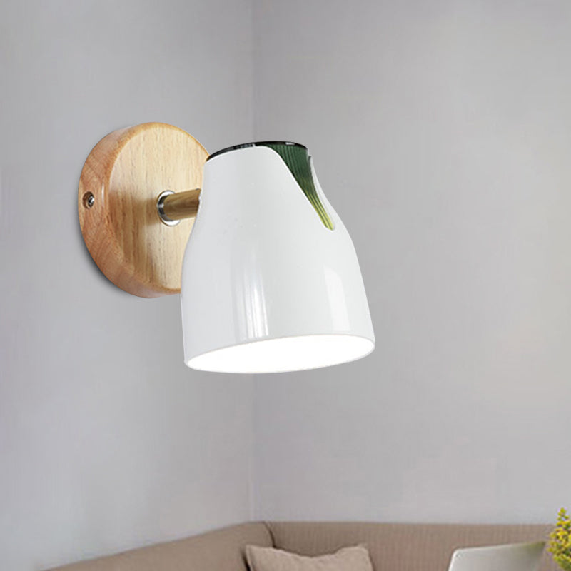 Rotatable Metallic Bud Shade Wall Light Single Light Modern Sconce Light for Kitchen Cloth Shop Clearhalo 'Modern wall lights' 'Modern' 'Wall Lamps & Sconces' 'Wall Lights' Lighting' 1209631