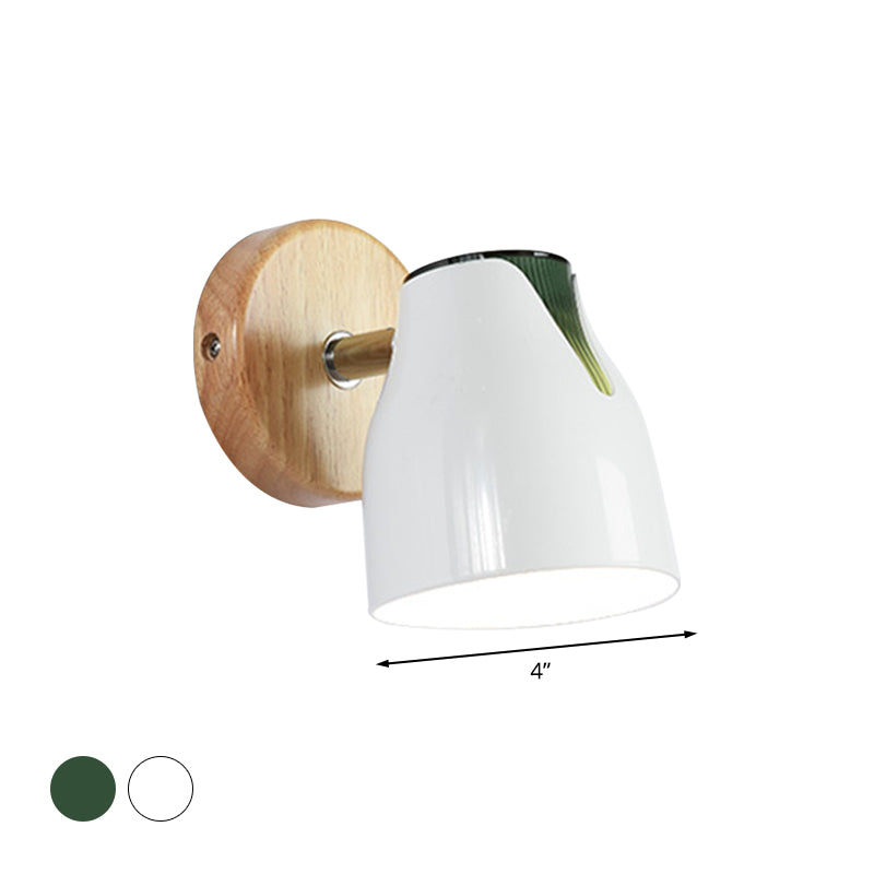 Rotatable Metallic Bud Shade Wall Light Single Light Modern Sconce Light for Kitchen Cloth Shop Clearhalo 'Modern wall lights' 'Modern' 'Wall Lamps & Sconces' 'Wall Lights' Lighting' 1209634