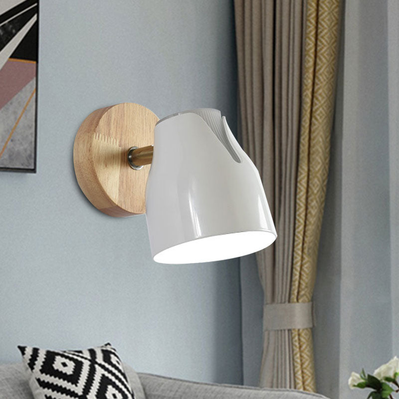 Rotatable Metallic Bud Shade Wall Light Single Light Modern Sconce Light for Kitchen Cloth Shop Clearhalo 'Modern wall lights' 'Modern' 'Wall Lamps & Sconces' 'Wall Lights' Lighting' 1209637