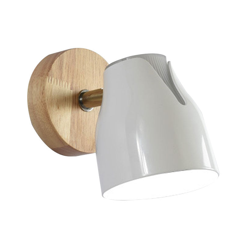 Rotatable Metallic Bud Shade Wall Light Single Light Modern Sconce Light for Kitchen Cloth Shop Clearhalo 'Modern wall lights' 'Modern' 'Wall Lamps & Sconces' 'Wall Lights' Lighting' 1209638