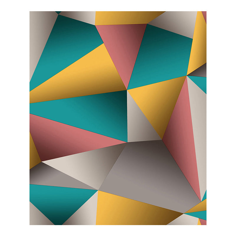 57.1-sq ft Geometry Wallpaper Modern 3D Triangle Pattern Wall Decoration in Dark Color Clearhalo 'Wall Decor' 'Wallpaper' 1212143