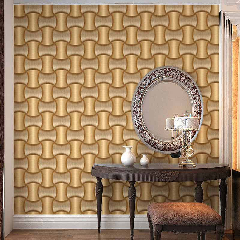 57.1-sq ft Hourglass Pattern Wallpaper Unpasted Novelty Dining Room Wall Covering Gold Clearhalo 'Wall Decor' 'Wallpaper' 1212193