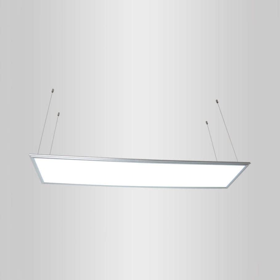 12"/23.5"/47" Wide Square/Rectangular Metal Pendant Lighting Simplicity Led White Ceiling Lamp Fixture with Acrylic Diffuser Clearhalo 'Ceiling Lights' 'Modern Pendants' 'Modern' 'Pendant Lights' 'Pendants' Lighting' 121633