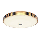 Cream Glass Drum Ceiling Flush Traditional 11"/15"/19" W LED Bedroom Flush Mounted Lamp Fixture in Gold Clearhalo 'Ceiling Lights' 'Close To Ceiling Lights' 'Close to ceiling' 'Flush mount' Lighting' 1224182