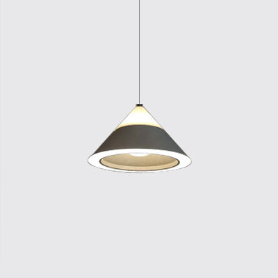 Black/Gray/Brown Cone Shade Hanging Light Metal Nordic 4 Lights Pendant Light for Dining Room Grey Clearhalo 'Ceiling Lights' 'Modern Pendants' 'Modern' 'Pendant Lights' 'Pendants' Lighting' 122503