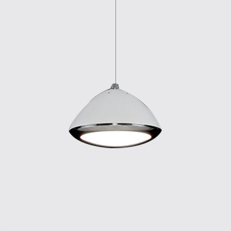 Modern Dome Pendant Light Metal 1 LED White Living Room Hanging Ceiling Light with Acrylic Diffuser in Warm/White Clearhalo 'Ceiling Lights' 'Modern Pendants' 'Modern' 'Pendant Lights' 'Pendants' Lighting' 122590