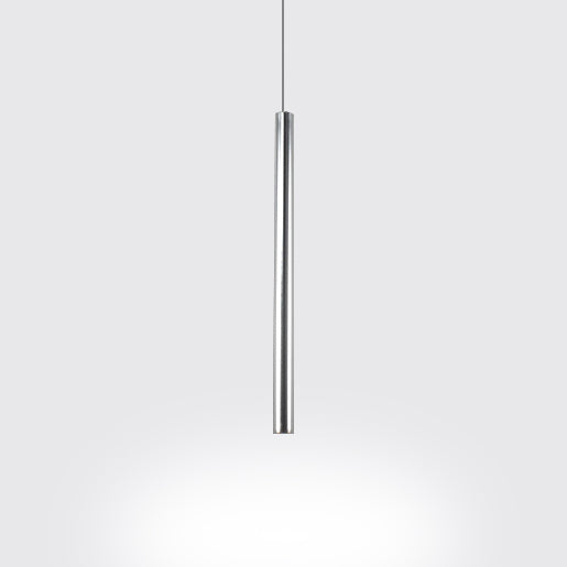 Silver/Red/Blue Metal Slim Ceiling Light Nordic Simple Style Bar Suspension Pendant Light in Warm/White, 12"/19.5"/23.5" High Silver Clearhalo 'Ceiling Lights' 'Modern Pendants' 'Modern' 'Pendant Lights' 'Pendants' Lighting' 122821