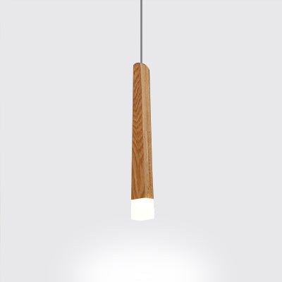 Matchstick Dining Room LED Pendant Light Wood 1/5/7-Light Ceiling Light Fixture with Diffuser in Warm/White Light Clearhalo 'Ceiling Lights' 'Pendant Lights' 'Pendants' Lighting' 122918