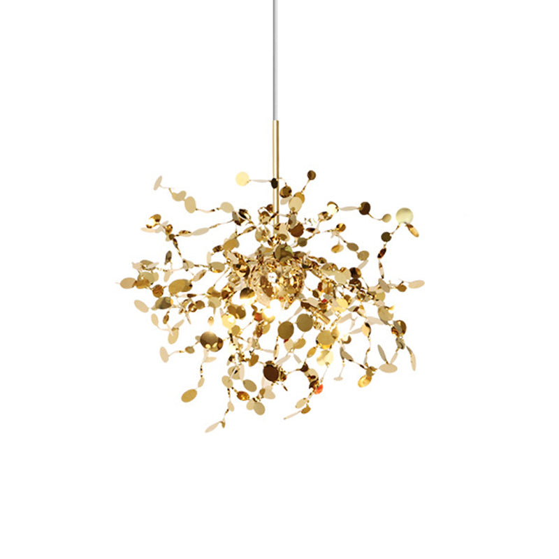 Firework Pendant Light Modernism Metal LED Gold Hanging Ceiling Light for Living Room Clearhalo 'Ceiling Lights' 'Modern Pendants' 'Modern' 'Pendant Lights' 'Pendants' Lighting' 123270