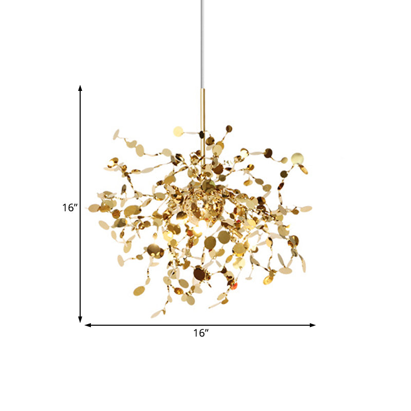 Firework Pendant Light Modernism Metal LED Gold Hanging Ceiling Light for Living Room Clearhalo 'Ceiling Lights' 'Modern Pendants' 'Modern' 'Pendant Lights' 'Pendants' Lighting' 123271