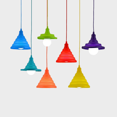 Silica Gel Babel Pendant Light Modern 1 Light Folding Hanging Lamp in Multi Colors Clearhalo 'Ceiling Lights' 'Modern Pendants' 'Modern' 'Pendant Lights' 'Pendants' Lighting' 124303