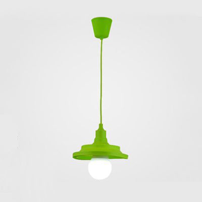 Silica Gel Babel Pendant Light Modern 1 Light Folding Hanging Lamp in Multi Colors Green Clearhalo 'Ceiling Lights' 'Modern Pendants' 'Modern' 'Pendant Lights' 'Pendants' Lighting' 124304