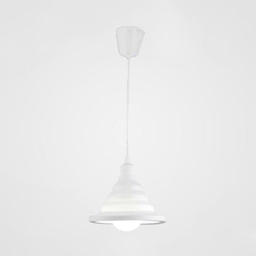 Silica Gel Babel Pendant Light Modern 1 Light Folding Hanging Lamp in Multi Colors White Clearhalo 'Ceiling Lights' 'Modern Pendants' 'Modern' 'Pendant Lights' 'Pendants' Lighting' 124321