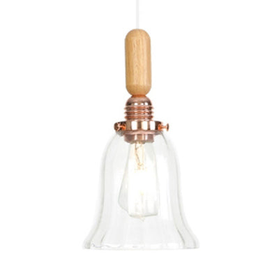 Globe/Cone/Small Bell Pendant Lighting Vintage Clear Glass 1 Light Rose Gold/Chrome Hanging Lamp with Adjustable Cord Rose Gold I Clearhalo 'Ceiling Lights' 'Glass shade' 'Glass' 'Modern Pendants' 'Modern' 'Pendant Lights' 'Pendants' Lighting' 125316