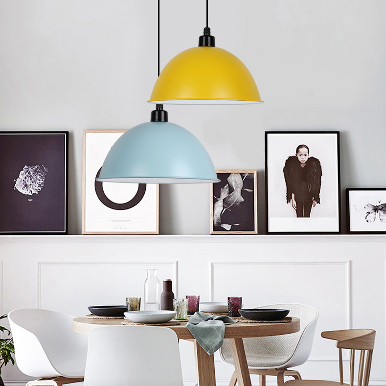 Nordic Stylish Bowl Hanging Light Single Light Aluminum Pendant Lamp for Gallery Cafe Clearhalo 'Ceiling Lights' 'Modern Pendants' 'Modern' 'Pendant Lights' 'Pendants' Lighting' 125977