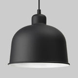 Bowl Shade Hanging Light Single Head Macaron Style Aluminum Pendant Lamp for Restaurant Black Clearhalo 'Ceiling Lights' 'Modern Pendants' 'Modern' 'Pendant Lights' 'Pendants' Lighting' 125997