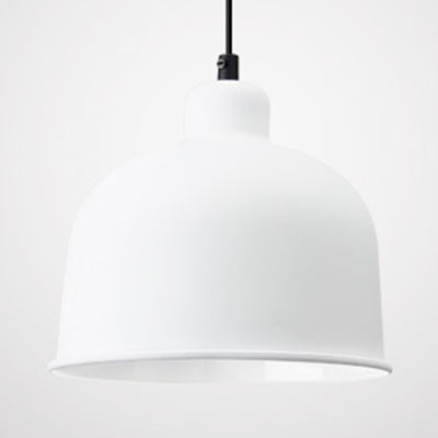 Bowl Shade Hanging Light Single Head Macaron Style Aluminum Pendant Lamp for Restaurant White Clearhalo 'Ceiling Lights' 'Modern Pendants' 'Modern' 'Pendant Lights' 'Pendants' Lighting' 125998