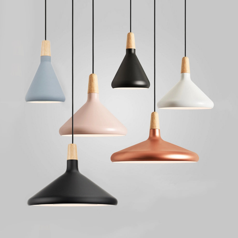 Nordic Coolie Shade Suspension Light Aluminum 7/10.5/15 Inch Wide 1 Head Pendant Light for Office Coffee Shop Clearhalo 'Ceiling Lights' 'Modern Pendants' 'Modern' 'Pendant Lights' 'Pendants' Lighting' 126062