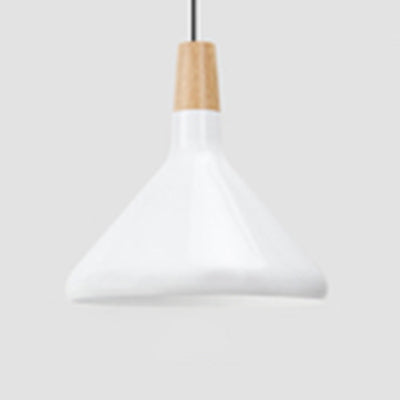 Nordic Coolie Shade Suspension Light Aluminum 7/10.5/15 Inch Wide 1 Head Pendant Light for Office Coffee Shop White 10.5" Clearhalo 'Ceiling Lights' 'Modern Pendants' 'Modern' 'Pendant Lights' 'Pendants' Lighting' 126067