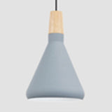 Nordic Coolie Shade Suspension Light Aluminum 7/10.5/15 Inch Wide 1 Head Pendant Light for Office Coffee Shop Grey 7" Clearhalo 'Ceiling Lights' 'Modern Pendants' 'Modern' 'Pendant Lights' 'Pendants' Lighting' 126069