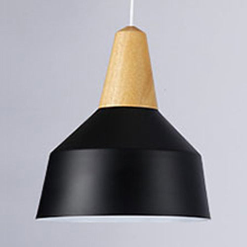 One Head Suspension Light Nordic Stylish Aluminum & Wood Pendant Light for Study Room Clearhalo 'Ceiling Lights' 'Modern Pendants' 'Modern' 'Pendant Lights' 'Pendants' Lighting' 126088