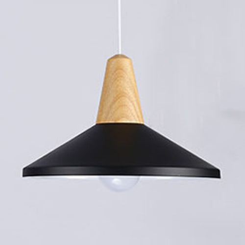 One Head Suspension Light Nordic Stylish Aluminum & Wood Pendant Light for Study Room Clearhalo 'Ceiling Lights' 'Modern Pendants' 'Modern' 'Pendant Lights' 'Pendants' Lighting' 126091