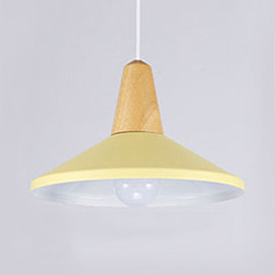 Living Room Pendant Light Aluminum 10/14 Inch Wide Single Head Macaron Pendant Lamp with Adjustable Cord Clearhalo 'Ceiling Lights' 'Modern Pendants' 'Modern' 'Pendant Lights' 'Pendants' Lighting' 126105