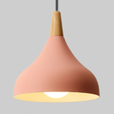 Metal Onion Ceiling Pendant Light Kindergarten One Light Macaron Loft Pendant Lamp Pink Clearhalo 'Ceiling Lights' 'Modern Pendants' 'Modern' 'Pendant Lights' 'Pendants' Lighting' 126113