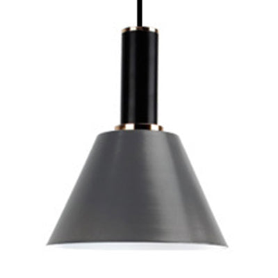 Cylinder & Bucket Pendant Light One Light Modern Aluminum Hanging Light for Bedside Grey Clearhalo 'Ceiling Lights' 'Modern Pendants' 'Modern' 'Pendant Lights' 'Pendants' Lighting' 126184