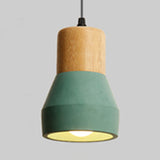 Cement Torch Shaped Pendant Lamp Single Light Nordic Style Pendant Light for Tea Station Green Clearhalo 'Ceiling Lights' 'Modern Pendants' 'Modern' 'Pendant Lights' 'Pendants' Lighting' 126231