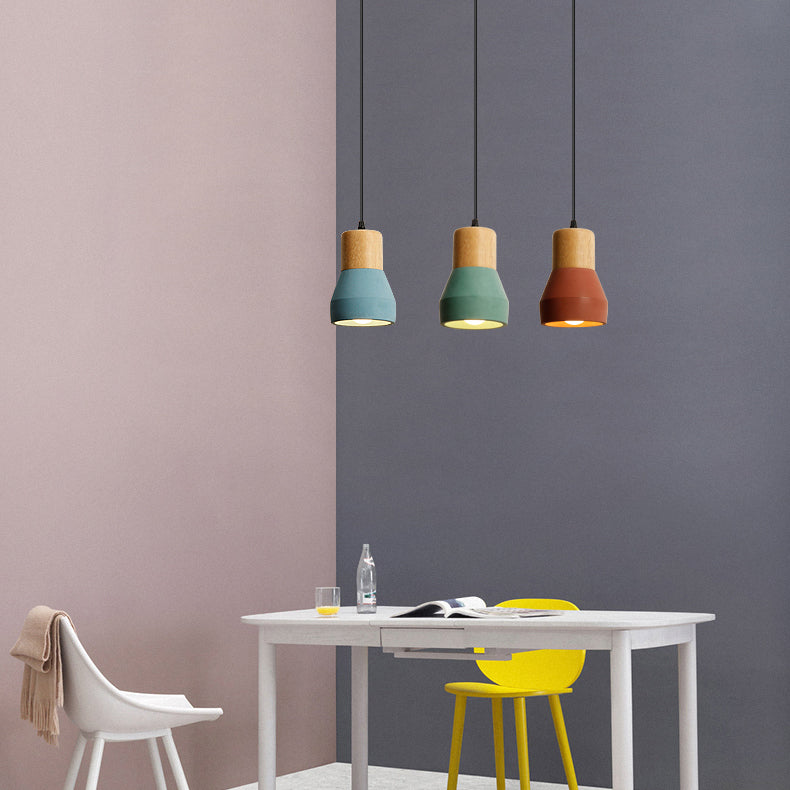 Cement Torch Shaped Pendant Lamp Single Light Nordic Style Pendant Light for Tea Station Clearhalo 'Ceiling Lights' 'Modern Pendants' 'Modern' 'Pendant Lights' 'Pendants' Lighting' 126233