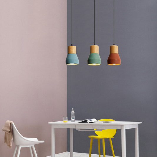 Cement Torch Shaped Pendant Lamp Single Light Nordic Style Pendant Light for Tea Station Clearhalo 'Ceiling Lights' 'Modern Pendants' 'Modern' 'Pendant Lights' 'Pendants' Lighting' 126233