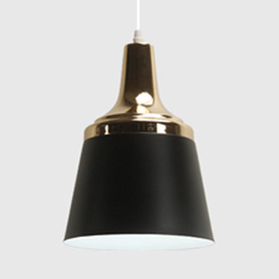 Aluminum Coolie Shade Pendant Lamp One Bulb Nordic Style Hanging Light for Living Room Black Clearhalo 'Ceiling Lights' 'Modern Pendants' 'Modern' 'Pendant Lights' 'Pendants' Lighting' 126328