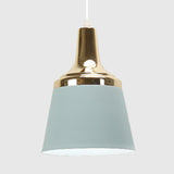 Cloth Shop Bucket Suspension Light Aluminum Single Head Nordic Macaron Colored Pendant Light Blue Clearhalo 'Ceiling Lights' 'Modern Pendants' 'Modern' 'Pendant Lights' 'Pendants' Lighting' 126336