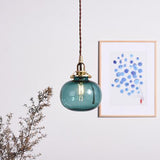 Modern Oval Pendant Light with Brass Lamp Socket Glass 1 Light Suspension Light for Cloth Shop Clearhalo 'Ceiling Lights' 'Glass shade' 'Glass' 'Modern Pendants' 'Modern' 'Pendant Lights' 'Pendants' Lighting' 126603